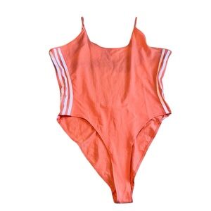 🆕 Adidas | Striped High Cut Bodysuit | Athletic One Piece